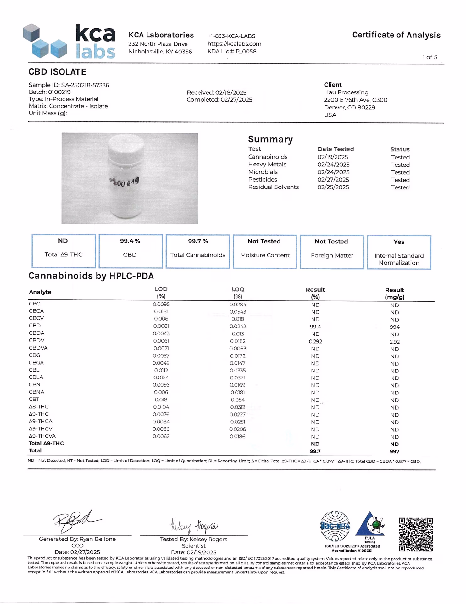 Mile High's Finest 1000MG Isolate - Image 6