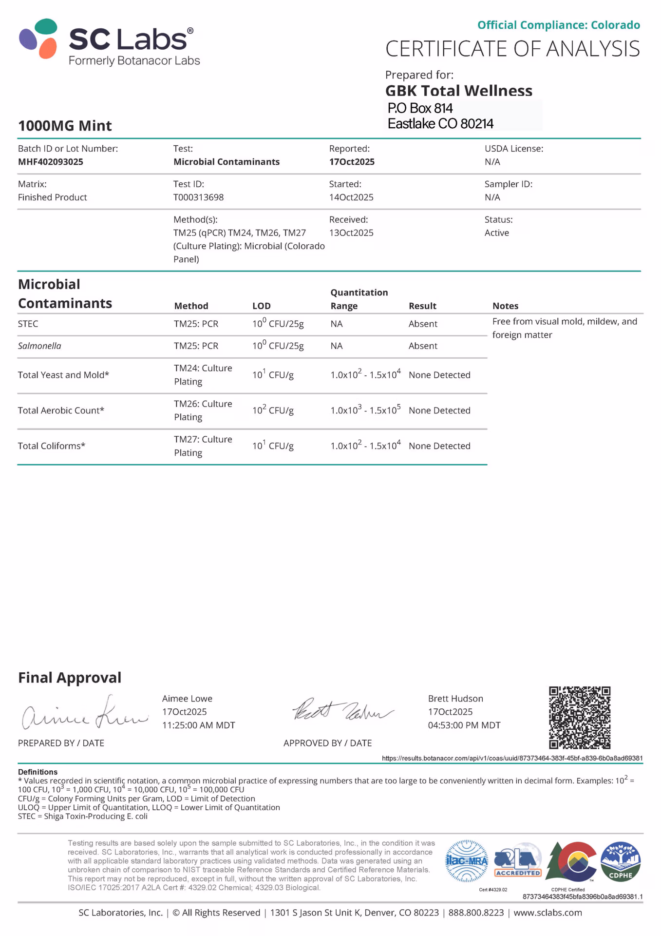 Mile High's Finest Mint 1000MG Tincture - Image 3