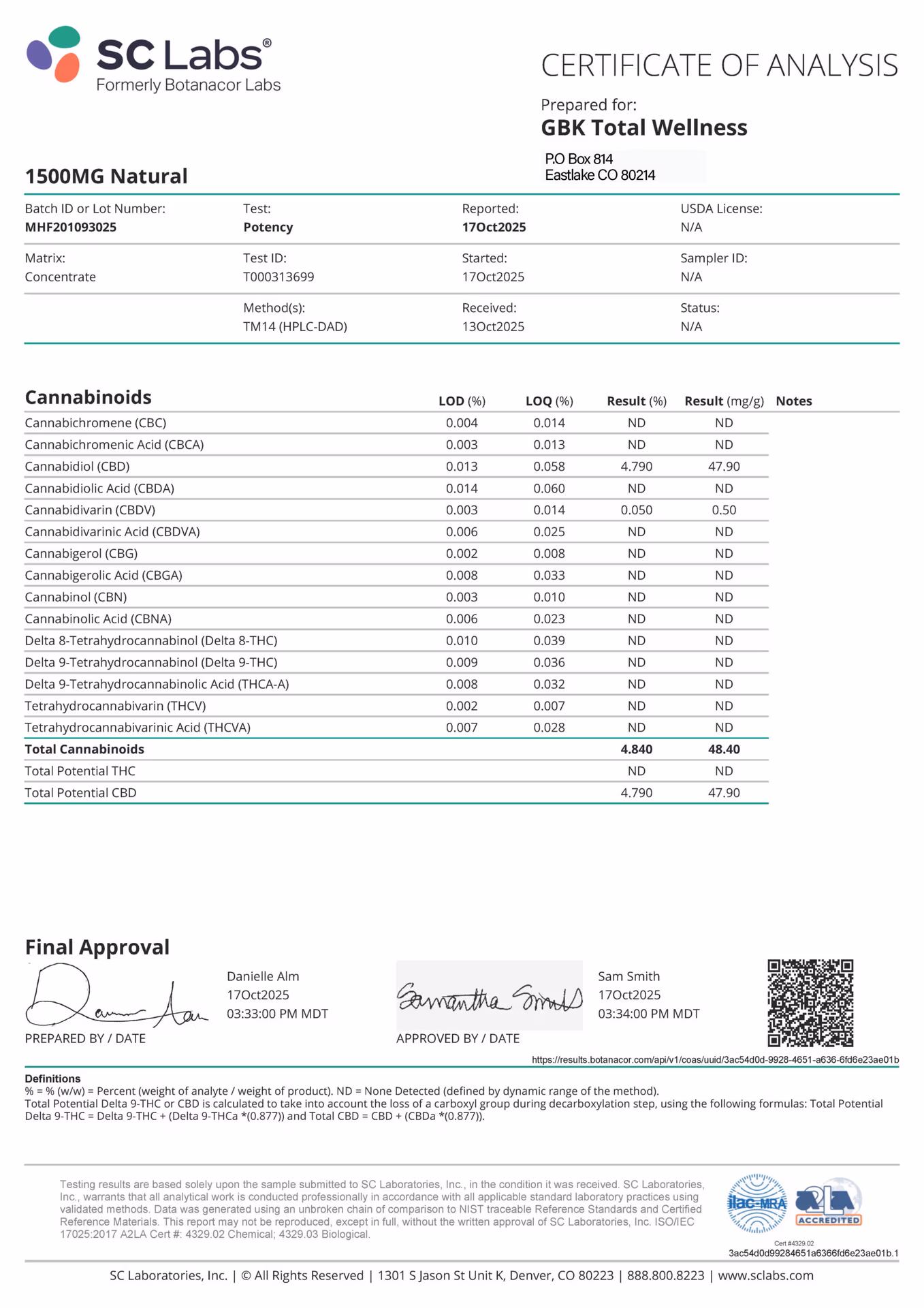 Mile High's Finest Natural 1500MG Tincture - Image 2