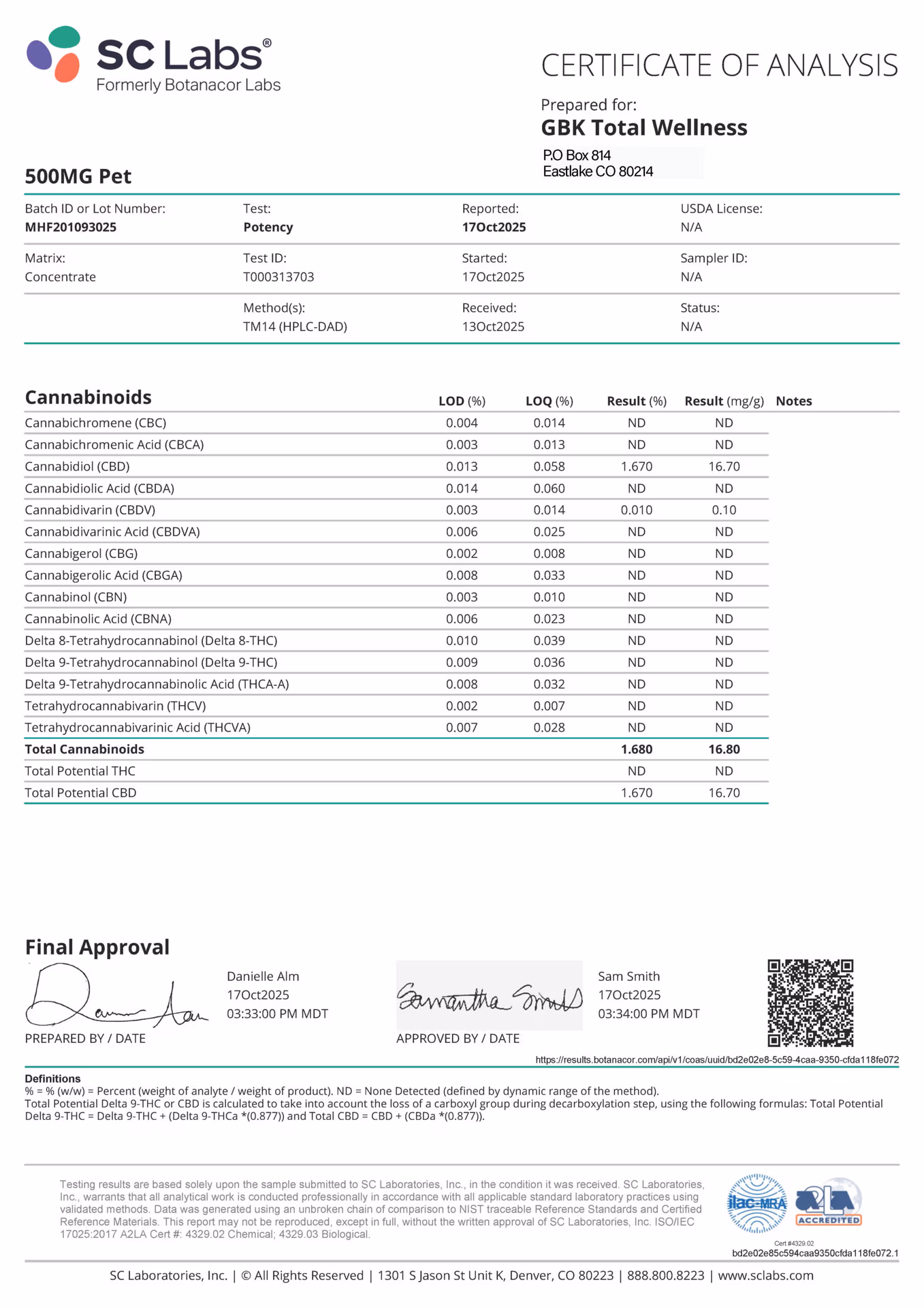 Mile High's Finest 500MG Pet Tincture - Image 2
